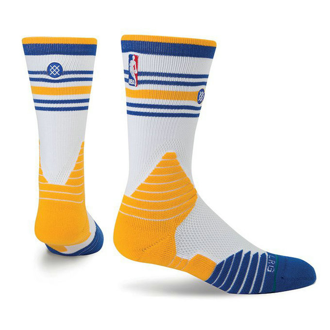 Chaussettes Warriors Stance NBA On Court Core Blanc