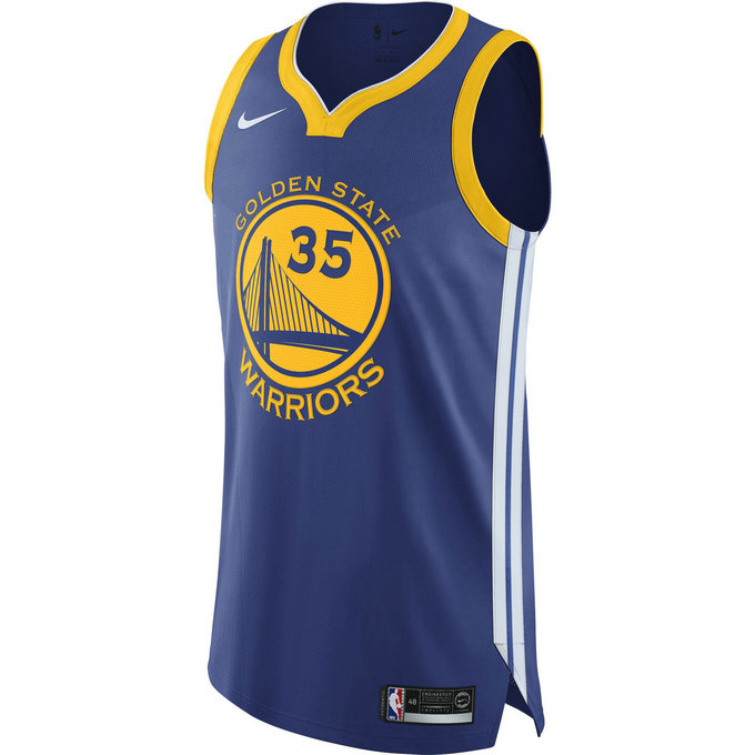 Maillot Kevin Durant Golden State Warriors Icon Edition Authentic Bleu