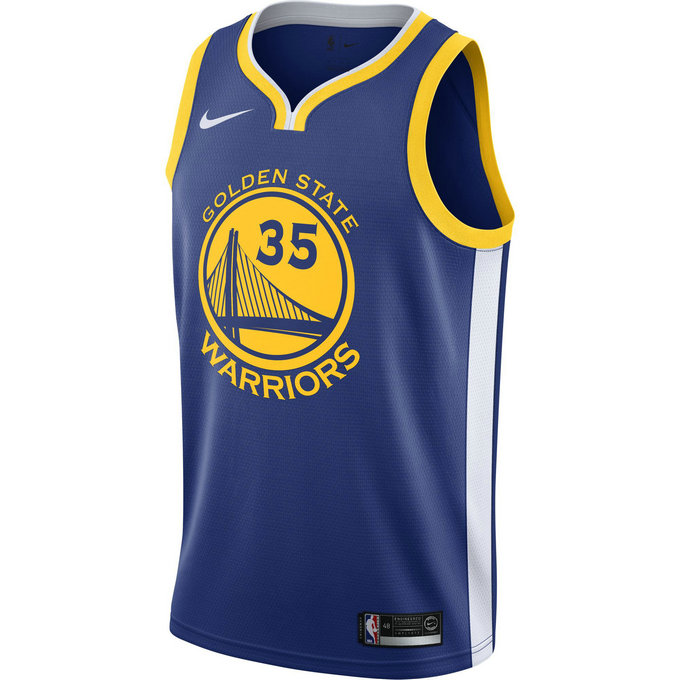 Maillot Kevin Durant Golden State Warriors Icon Edition Swingman Bleu