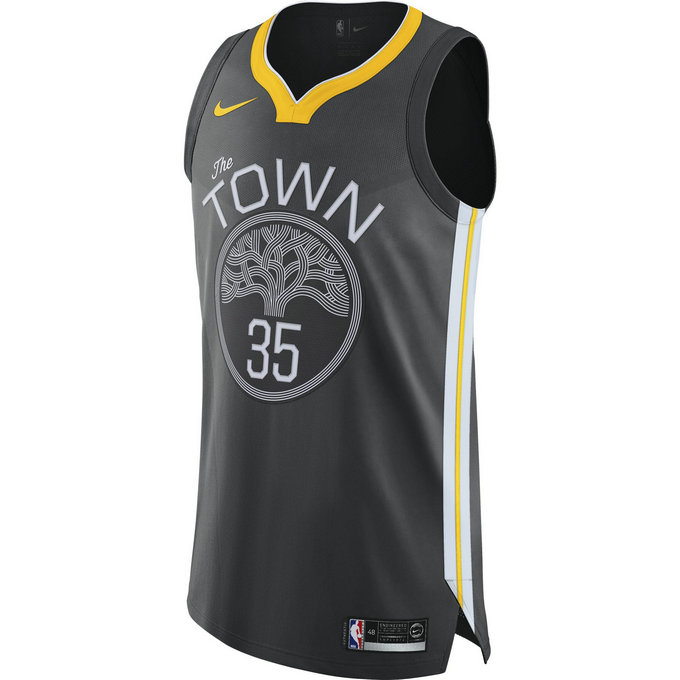 Maillot Kevin Durant Golden State Warriors Statement Edition Authentic Noir
