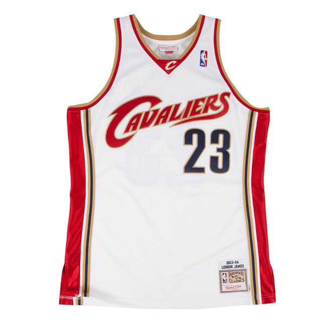 Maillot LeBron James Cleveland Cavaliers 2003-04 Authentic Mitchell&Ness Domicile Blanc