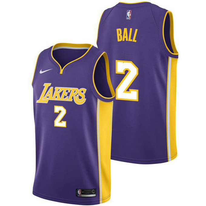 Maillot Lonzo Ball Los Angeles Lakers Statement Edition Swingman Violet