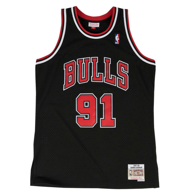 Maillot NBA Dennis Rodman Chicago Bulls 1997-98 Swingman Mitchell&Ness Noir