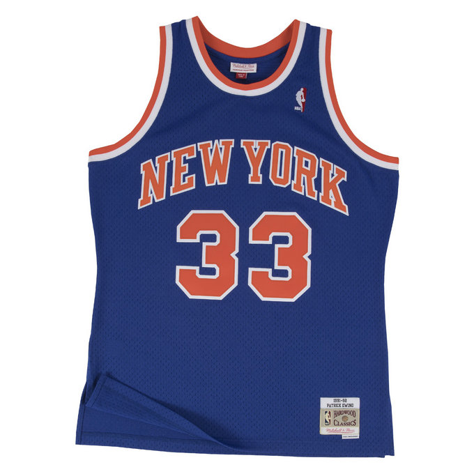 Maillot NBA Patrick Ewing New York Knicks 1991-92 Swingman Mitchell&Ness Bleu