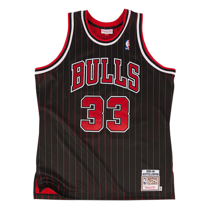 Maillot NBA Scottie Pippen Chicago Bulls 1995-96 Authentic Mitchell&Ness Noir