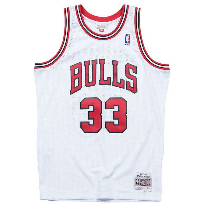 Maillot NBA Scottie Pippen Chicago Bulls 1997-98 Swingman Mitchell&Ness Domicile Blanc