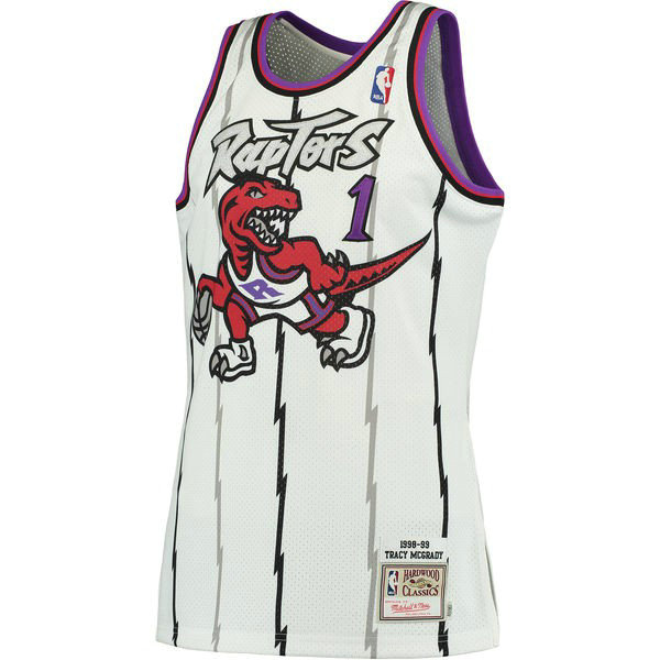 Maillot NBA Tracy McGrady Toronto Raptors 1998-99 Swingman Mitchell&Ness Blanc