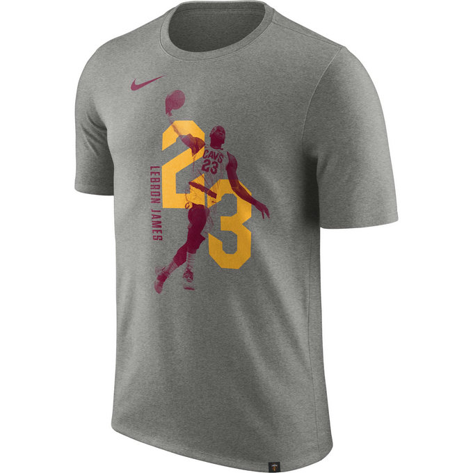 T-shirt Lebron James Cleveland Cavaliers Dry Gris