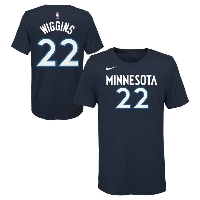 T-shirt NBA Andrew Wiggins Minnesota Timberwolves Bleu