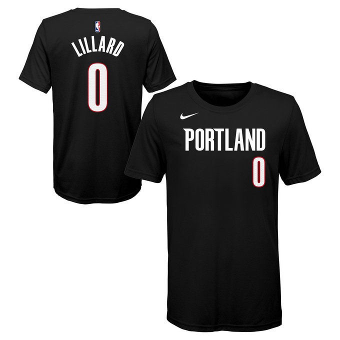 T-shirt NBA Enfant Damian Lillard Portland Trailblazers Noir