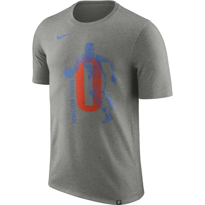T-shirt Russell Westbrook Oklahoma City Thunder Dry Gris