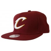 Casquette Cleveland Cavaliers Wool Solid Snapback Mitchell&Ness Rouge Site Officiel France