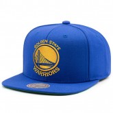Casquette Golden State Warriors Solid Snapback Mitchell&Ness Bleu Vendre France