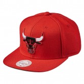 Casquette Mitchell & Ness Wool Solid Snapback Chicago Bulls Rouge Lyon