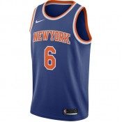 Maillot Kristaps Porziņģis New York Knicks Icon Edition Swingman Bleu Personnalisé