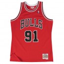 Maillot NBA Dennis Rodman Chicago Bulls 1997-98 Road Swingman Mitchell&Ness Rouge Pas Cher Marseille