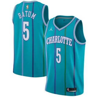 Collection Maillot NBA Enfant Nicolas Batum Charlotte Hornets Hardwood Classic Swingman Jordan Bleu Soldes