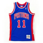 Maillot NBA Isiah Thomas Detroit Pistons Swingman Mitchell&Ness Bleu Officiel