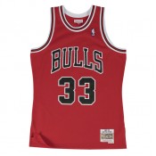 Maillot NBA Scottie Pippen Chicago Bulls 1997-98 Road Swingman Mitchell&Ness Rouge à Petit Prix
