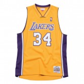 Collection Maillot NBA Shaquille Oneal LA Lakers 1999-00 Swingman Mitchell&Ness Domicile Jaune Soldes