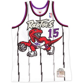 Maillot NBA Vince Carter Toronto Raptors 1998-99 Swingman Mitchell&Ness Blanc Pas Chere