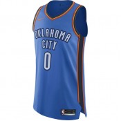 France Maillot Russell Westbrook Oklahoma City Thunder Icon Edition Authentic Bleu
