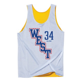 Solde Shaquille ONeal 2004 West Reversible Tank NBA All-Star Mitchell&Ness Blanc