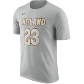 T-shirt LeBron James Cleveland Cavaliers City Edition Dry flt silver Gris Promos Code