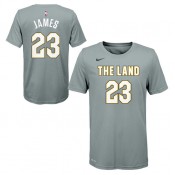 Achat Nouveau T-shirt NBA Enfant LeBron James City Edition Cleveland Cavaliers Gris