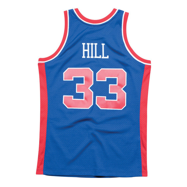 Maillot NBA Grant Hill Detroit Pistons 1995-96 33 Swingman Mitchell&Ness Bleu