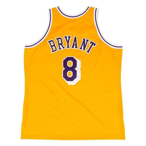 Maillot Kobe Bryant LA Lakers 1996-97 Authentic Mitchell&Ness Domicile Jaune