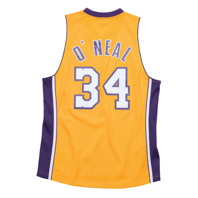 Maillot NBA Shaquille Oneal LA Lakers 1999-00 Swingman Mitchell&Ness Domicile Jaune