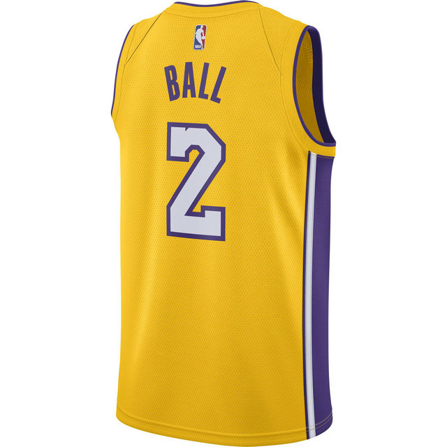 Maillot Lonzo Ball Icon Edition Swingman los Angeles Lakers Jaune