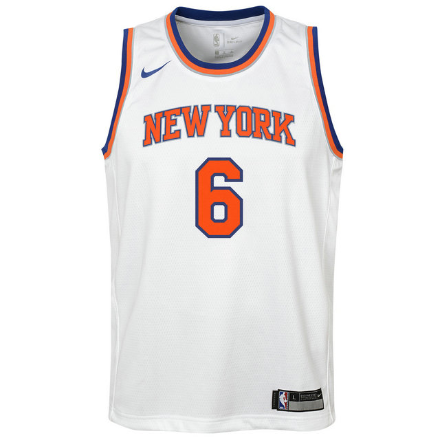 Maillot NBA Enfant Porzingis Kristaps NY Knicks Swingman Association Blanc