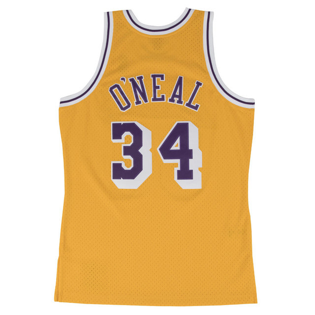 Maillot NBA Shaquille Oneal LA Lakers 1996-97 Swingman Mitchell&Ness Jaune