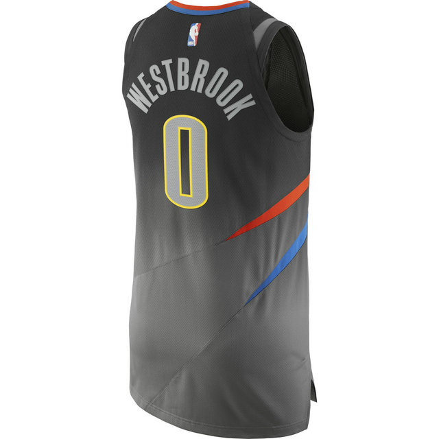 Maillot Russell Westbrook City Edition Oklahoma City Thunder Authentic Noir