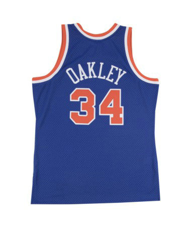 Maillot NBA Charles Oakley New York Knicks 1991-92 Swingman Mitchell&Ness Bleu