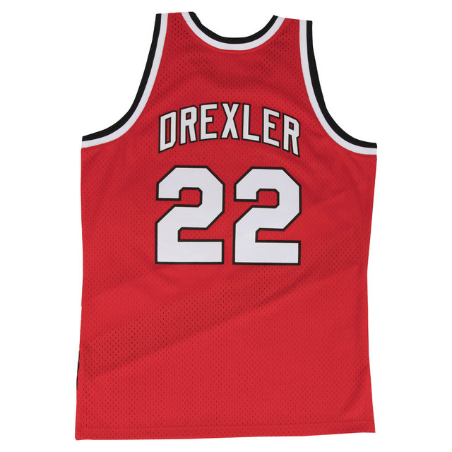 Maillot NBA Clyde Drexler Portland Trail Blazers 1983-84 Swingman Mitchell&Ness Rouge