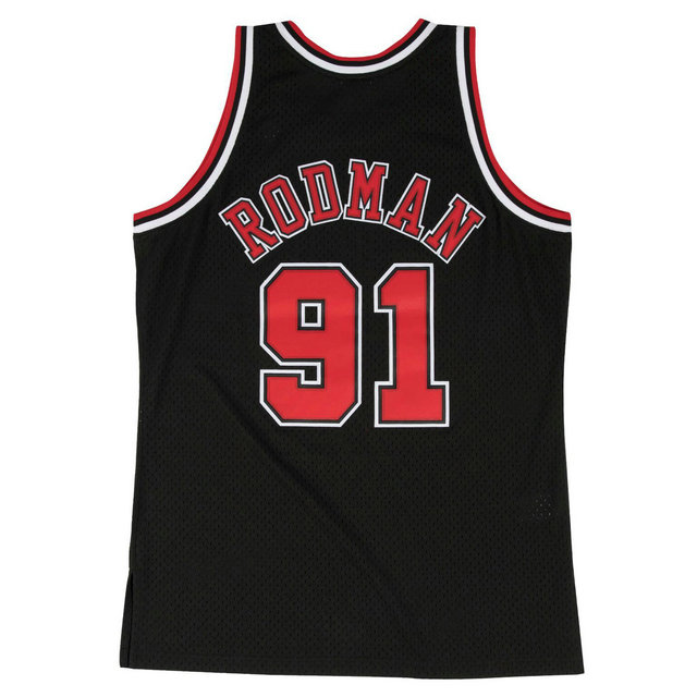Maillot NBA Dennis Rodman Chicago Bulls 1997-98 Swingman Mitchell&Ness Noir