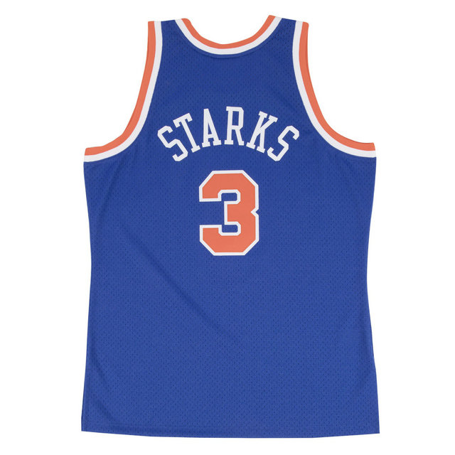 Maillot NBA John Starks New-York Knicks 1991-92 Swingman Mitchell&Ness Royal Bleu