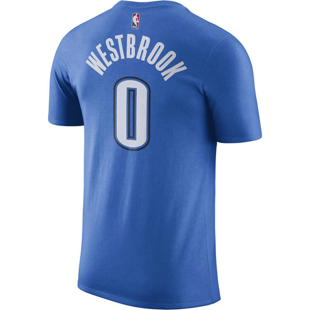 T-shirt Russell Westbrook Oklahoma City Thunder Dry signal Bleu