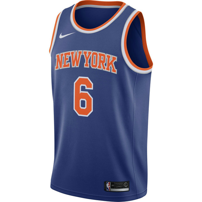 Maillot Kristaps Porziņģis New York Knicks Icon Edition Swingman Bleu