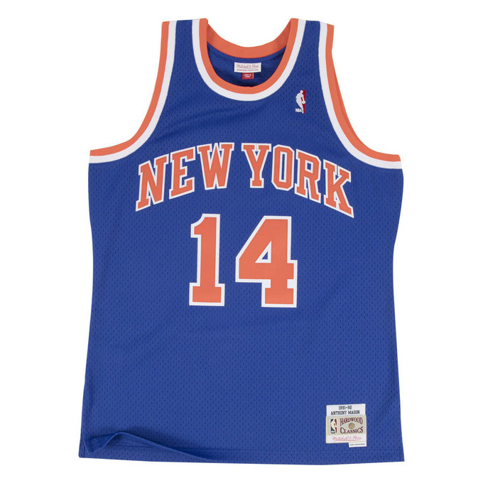Maillot NBA Anthony Mason New-York Knicks 1991-92 Swingman Mitchell&Ness Royal Bleu