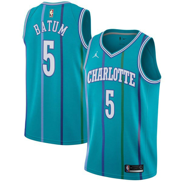 Maillot NBA Enfant Nicolas Batum Charlotte Hornets Hardwood Classic Swingman Jordan Bleu