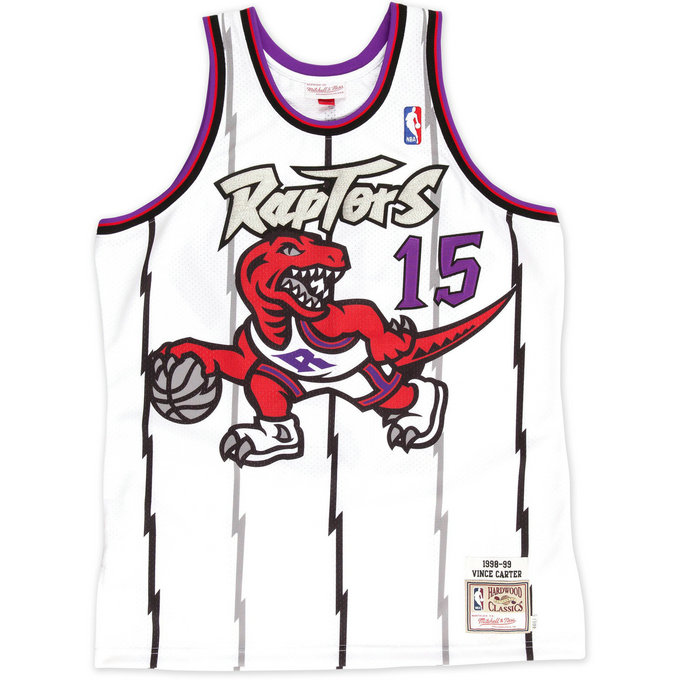 Maillot NBA Vince Carter Toronto Raptors 1998-99 Swingman Mitchell&Ness Blanc