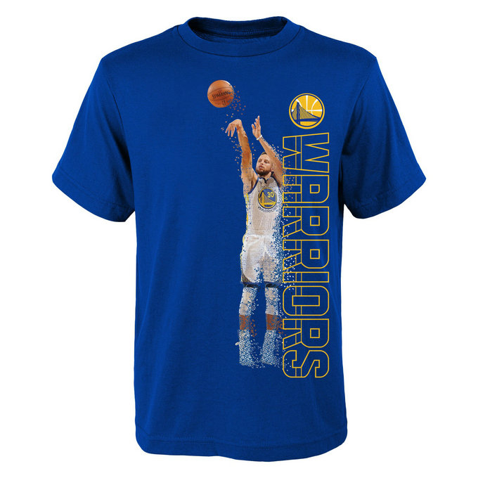 T-shirt NBA Stephen Curry Pixel Bleu