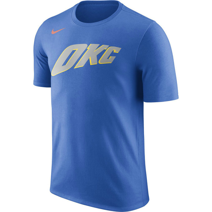 T-shirt Oklahoma City Thunder City Edition Dry signal Bleu