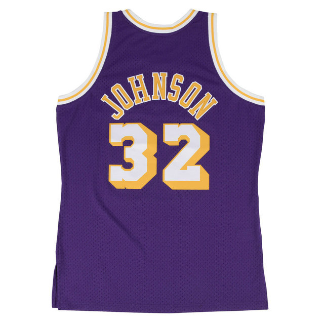 Maillot NBA Magic Johnson LA Lakers 1984-85 Swingman Mitchell&Ness Violet