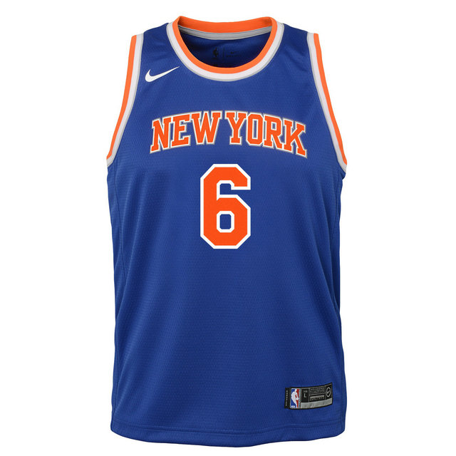 Maillot NBA Enfant Kristaps Porzingis NY Knicks Swingman Icon Bleu